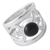 Obsidian cocktail ring, 'Inseparable Love' - Obsidian and Sterling Silver Cocktail Ring from Peru (image 2d) thumbail
