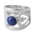 Sodalite cocktail ring, 'Inseparable Love' - Sodalite and Sterling Silver Cocktail Ring from Peru thumbail