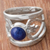 Sodalite cocktail ring, 'Inseparable Love' - Sodalite and Sterling Silver Cocktail Ring from Peru (image 2b) thumbail