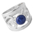 Sodalite cocktail ring, 'Inseparable Love' - Sodalite and Sterling Silver Cocktail Ring from Peru