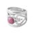 Rhodonite cocktail ring, 'Inseparable Love' - Rhodonite and Sterling Silver Cocktail Ring from Peru (image 2a) thumbail
