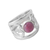 Rhodonite cocktail ring, 'Inseparable Love' - Rhodonite and Sterling Silver Cocktail Ring from Peru (image 2c) thumbail