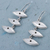 Sterling silver dangle earrings, 'Six Shining Eyes' - 925 Sterling Silver Modern Earrings from Peru (image 2b) thumbail