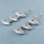 Sterling silver dangle earrings, 'Six Shining Eyes' - 925 Sterling Silver Modern Earrings from Peru (image 2c) thumbail