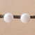 Cultured pearl stud earrings, 'Round Style' - Cultured Pearl and Sterling Silver Stud Earrings from Peru thumbail