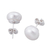 Cultured pearl stud earrings, 'Round Style' - Cultured Pearl and Sterling Silver Stud Earrings from Peru (image 2d) thumbail