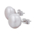 Cultured pearl stud earrings, 'Round Style' - Cultured Pearl and Sterling Silver Stud Earrings from Peru (image 2e) thumbail