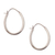 Sterling silver hoop earrings, 'Life Circles' - Oval Hoop Earrings Hand Crafted in 925 Sterling Silver thumbail