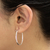 Sterling silver hoop earrings, 'Life Circles' - Oval Hoop Earrings Hand Crafted in 925 Sterling Silver (image 2c) thumbail