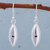 Sterling silver dangle earrings, 'Shining Eyes' - Fair Trade Sterling Silver Hook Earrings from Peru (image 2) thumbail