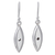 Sterling silver dangle earrings, 'Shining Eyes' - Fair Trade Sterling Silver Hook Earrings from Peru thumbail