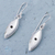 Sterling silver dangle earrings, 'Shining Eyes' - Fair Trade Sterling Silver Hook Earrings from Peru (image 2b) thumbail