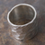 Sterling silver band ring, 'Infinity Terrain' - Sterling Silver Hammered Band Ring From Peru (image 2c) thumbail