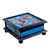 Reverse painted glass decorative box, 'Blue Winter Butterflies' - Reverse Painted Glass Blue Decorative Box with Butterflies (image 2f) thumbail