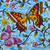 Reverse painted glass decorative box, 'Blue Winter Butterflies' - Reverse Painted Glass Blue Decorative Box with Butterflies (image 2h) thumbail
