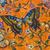 Reverse painted glass decorative box, 'Orange Winter Butterflies' - Butterflies on Orange Reverse Painted Glass Box from Peru (image 2g) thumbail