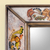 Reverse painted glass wall mirror, 'Floral Medallions' - Reverse Painted Glass Rectangular Floral Wall Mirror (image 2c) thumbail