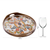 Reverse painted glass tray, 'Floral Heaven' - Reverse Painted Glass Tray with Elegant Floral Motifs (image 2j) thumbail