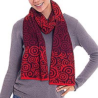 Featured review for 100% alpaca scarf, Melody of Espresso and Wine