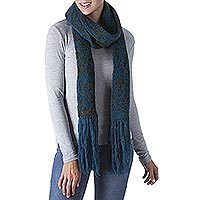 100% baby alpaca scarf,