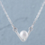 Cultured pearl pendant necklace, 'Glowing V' - Peruvian Pearl and Sterling Silver Modern Pendant Necklace thumbail