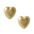 Gold plated heart stud earrings, 'Secrets of the Heart' - Gold Plated Silver Heart Shaped Stud Earrings from Peru thumbail