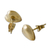 Gold plated heart stud earrings, 'Secrets of the Heart' - Gold Plated Silver Heart Shaped Stud Earrings from Peru (image 2d) thumbail