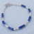 Sodalite beaded bracelet, 'Stylish Blue' - Hand Crafted Sodalite and Sterling Silver Bracelet from Peru (image 2) thumbail