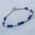 Sodalite beaded bracelet, 'Stylish Blue' - Hand Crafted Sodalite and Sterling Silver Bracelet from Peru (image 2b) thumbail