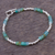 Opal beaded bracelet, 'Stylish Teal' - Opal and Sterling Silver Beaded Bracelet from Peru (image 2) thumbail
