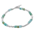 Opal beaded bracelet, 'Stylish Teal' - Opal and Sterling Silver Beaded Bracelet from Peru thumbail