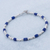 Sodalite beaded bracelet, 'Loving Blue' - Blue Sodalite and Sterling Silver Beaded Bracelet from Peru (image 2) thumbail