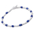 Sodalite beaded bracelet, 'Loving Blue' - Blue Sodalite and Sterling Silver Beaded Bracelet from Peru (image 2d) thumbail