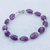 Amethyst beaded bracelet, 'Enchanted Purple' - Purple Amethyst Beaded Bracelet from Peru (image 2) thumbail