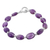 Amethyst beaded bracelet, 'Enchanted Purple' - Purple Amethyst Beaded Bracelet from Peru thumbail