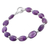 Amethyst beaded bracelet, 'Enchanted Purple' - Purple Amethyst Beaded Bracelet from Peru (image 2d) thumbail