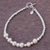 Cultured pearl beaded bracelet, 'Brilliant Enchantment' - Cultured Pearl and Sterling Silver Link Bracelet from Peru (image 2) thumbail
