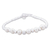 Cultured pearl beaded bracelet, 'Brilliant Enchantment' - Cultured Pearl and Sterling Silver Link Bracelet from Peru (image 2d) thumbail
