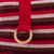 Bolso bandolera de lana - Bolso bandolera de lana tejido a mano con rayas rojas y marrones de Perú