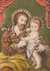 'Saint Joseph and Little Jesus' - Jesus and Joseph Colonial Replica Christian Art from Peru thumbail