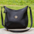 Leather shoulder bag, 'Chic Andes in Black' - Adjustable Leather Shoulder Bag in Black from Peru (image 2) thumbail