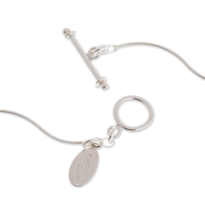 Opal pendant necklace, 'Soft Love' - Opal and Sterling Silver Heart Pendant Necklace from Peru