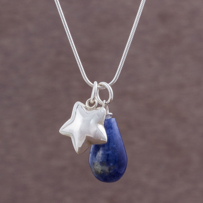 Sodalite pendant necklace, Starlit Ocean