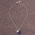 Sodalite pendant necklace, 'Starlit Ocean' - Sodalite and Sterling Silver Star Necklace from Peru (image 2b) thumbail