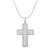 Sterling silver pendant necklace, 'Latticed Cross' - Artisan Crafted Sterling Silver Cross Necklace from Peru thumbail