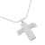 Sterling silver pendant necklace, 'Latticed Cross' - Artisan Crafted Sterling Silver Cross Necklace from Peru (image 2e) thumbail