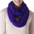 Alpaca blend infinity scarf, 'Fashionable Andes in Lapis' - Knit Alpaca Blend Infinity Scarf in Lapis from Peru thumbail