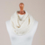 Alpaca blend infinity scarf, 'Fashionable Andes in Ivory' - Hand Woven Alpaca Blend Scarf in Ivory from Peru (image 2b) thumbail