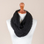 Alpaca blend infinity scarf, 'Fashionable Andes in Black' - Knit Alpaca Blend Infinity Scarf in Black from Peru (image 2b) thumbail