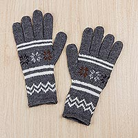Featured review for Alpaca blend gloves, Slate Stars